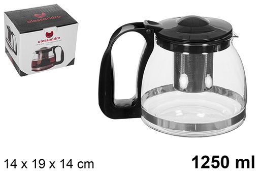 [113031] Jarra cafe/te 1250ml con filtro negro