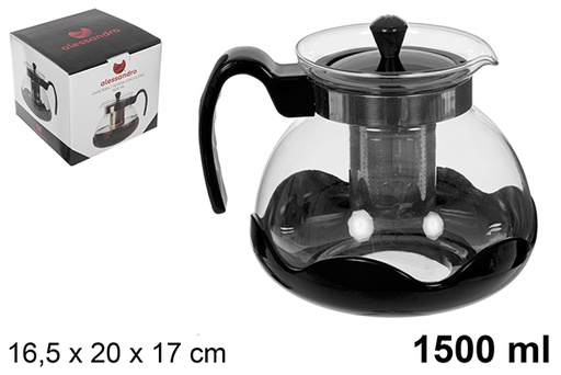 [113033] Jarra cafe/te 1500ml con filtro negro