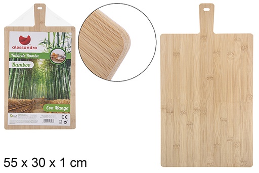 [113323] Tabla bambú multifunción con mango 55x30 cm