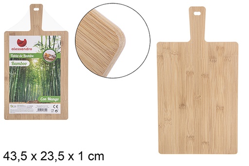 [113324] Tabla bambú multifunción con mango 43,5x23,5 cm