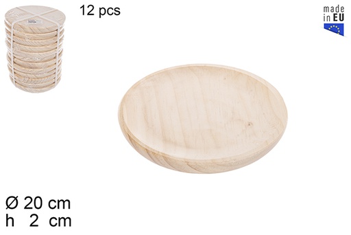 [114554] Plato pulpo madera 20cm