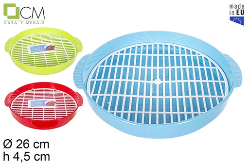 [114532] Bandeja plástica redonda para descongelar cores sortidas