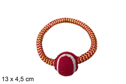 [111751] Juguete mascota aro con pelota 13x4,5 cm