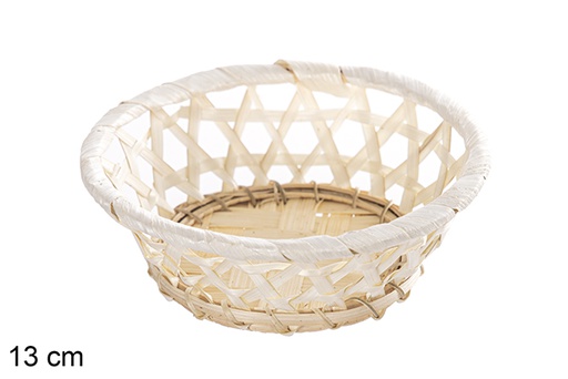 [112475] Cesta bambú redonda natural 13 cm