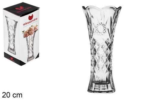 [113533] Glass flower vase Lisboa 20 cm