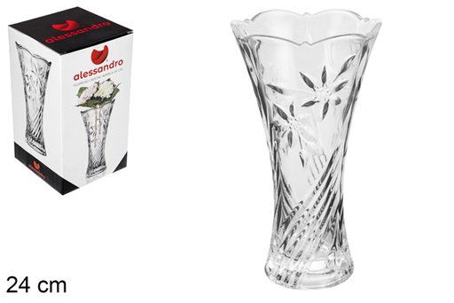 [113544] Glass flower vase Manila 24 cm