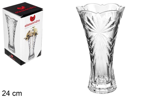 [113546] Glass flower vase Dallas 24 cm