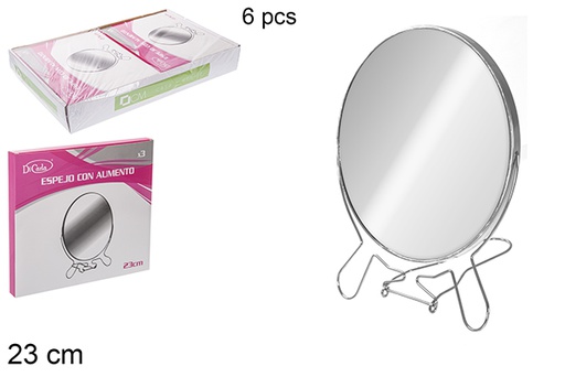 [114153] Doppio specchio rotondo con ingrandimento 23 cm