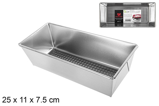 [114242] Plat de cuisson rectangulaire en métal 25x11 cm