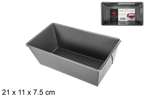 [114244] Rectangular metal baking pan 21x11 cm