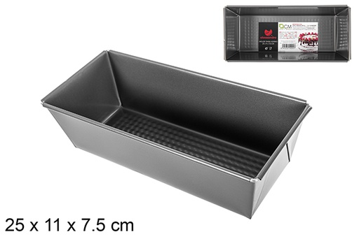 [114245] Rectangular metal baking pan 25x11 cm  