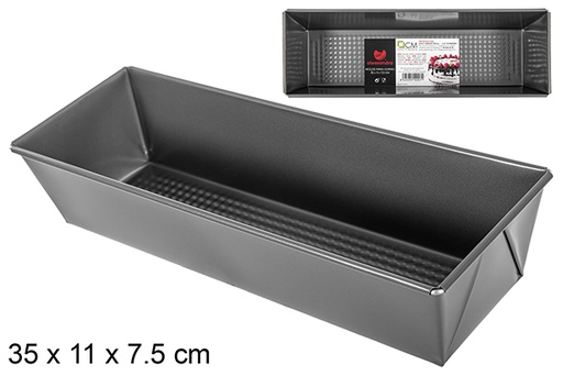[114247] Molde horno rectangular metal 35x11 cm