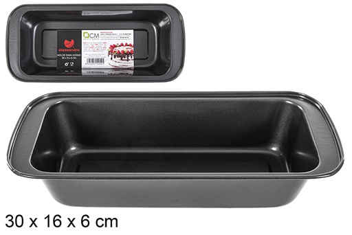 [114252] Rectangular metal baking pan 30x13 cm