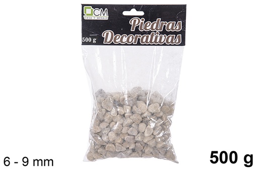 [114280] Pedra decorativa amarela 6-9 mm (500 gr.)