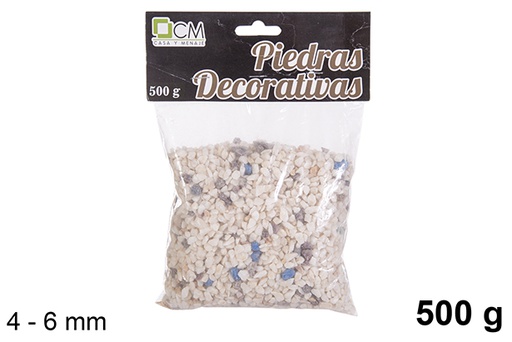 [114291] Pedra decorativa em cores variadas 4-6 mm (500 gr.)