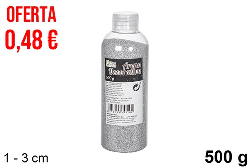 [114310] Garrafa de areia decorativa cinza claro 1-3 mm (500 gr.)
