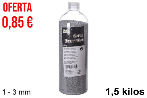 [114316] Jarra de areia decorativa cinza claro 1-3 mm (1,5 kg)