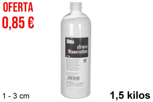 [114320] Pote de areia decorativo branco 1-3 mm (1,5 kg)