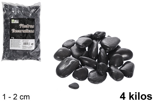 [114338] Piedra decorativa negra 1-2 cm (4 kg)