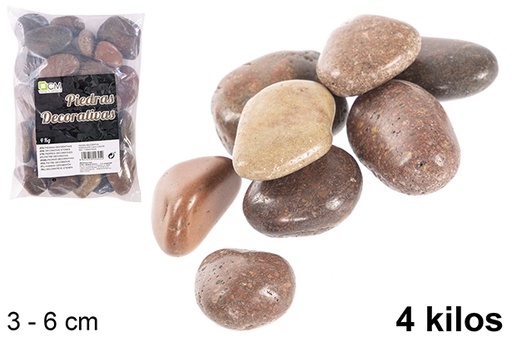[114345] Piedra decorativa chocolate 3-6 cm (4 kg)