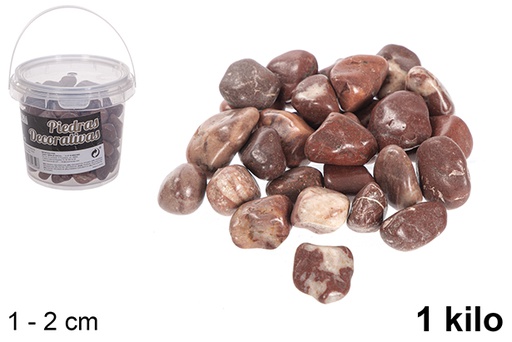 [114350] Bote piedra decorativa chocolate 1-2 cm (1 kg)