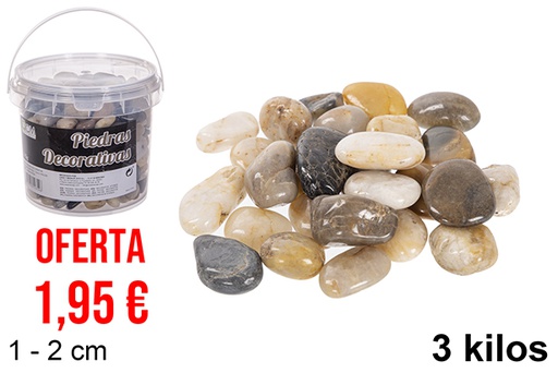 [114354] Jar with decorative stones assorted color 1-2 cm (3 kg)