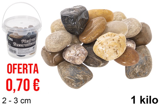 [114359] Jar with decorative stones assorted color 2-3 cm (1 kg)