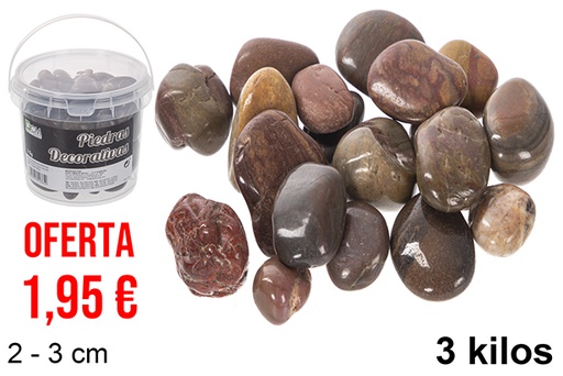 [114365] Bote piedra decorativa marrón 2-3 cm (3 kg)