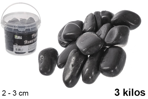 [114368] Bote con piedras decorativas negras 2-3 cm (3 kg)
