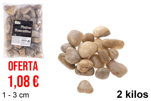 [114381] Brown decorative stones 1-3 cm (2 kg)