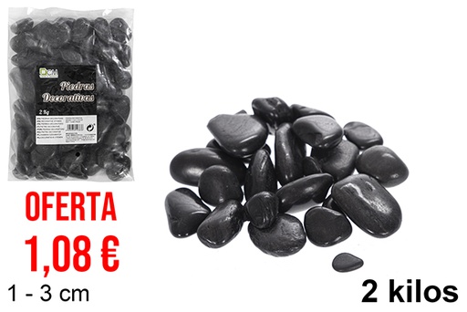 [114383] Black decorative stone 1-3 cm (2 kg)