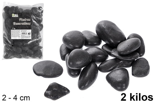 [114388] Piedra decorativa negra 2-4 cm (2 kg)