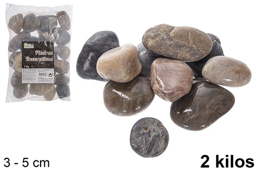 [114389] Piedra decorativa color surtido 3-5 cm (2 kg)