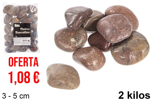 [114390] Piedra decorativa chocolate 3-5 cm (2 kg)