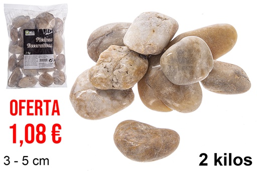 [114391] Brown decorative stones 3-5 cm (2 kg)