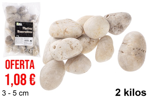 [114392] Piedra decorativa blanca 3-5 cm (2 kg)