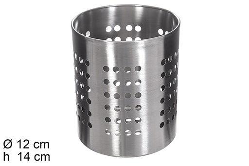 [114680] Stainless steel cutlery holder 12x14 cm