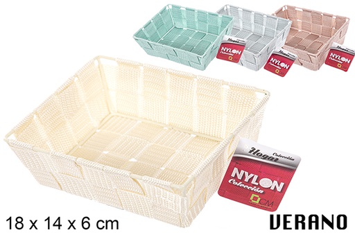 [114693] Cesto de nylon colorido Verano 18x14x6 cm