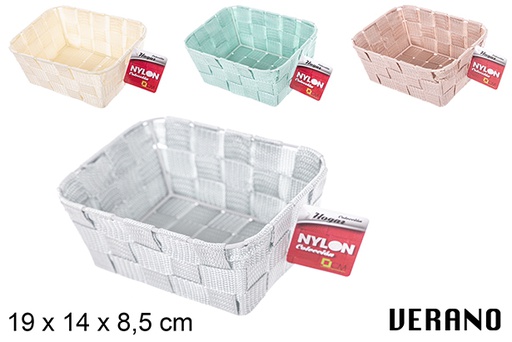 [114697] Summer colored nylon basket 19x14 cm