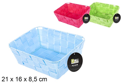 [114699] Cesto in nylon colori assortiti 21x16 cm