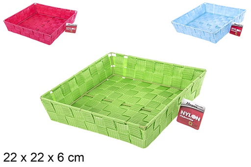 [114701] Cesta nylon colores surtidos 22 cm