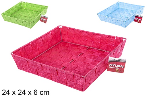 [114702] Cesta nylon colores surtidos 24 cm