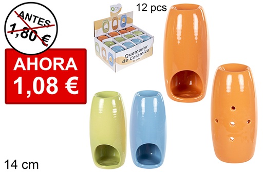 [114715] Queimador cerâmico cilíndrico cores sortidas 14 cm