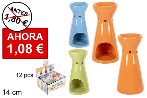 [114718] High ceramic burner assorted colors 14 cm