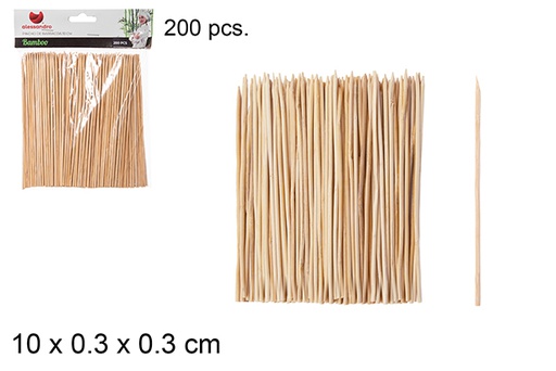 [114731] Pack 200 pinchos bambú tapas 10 cm