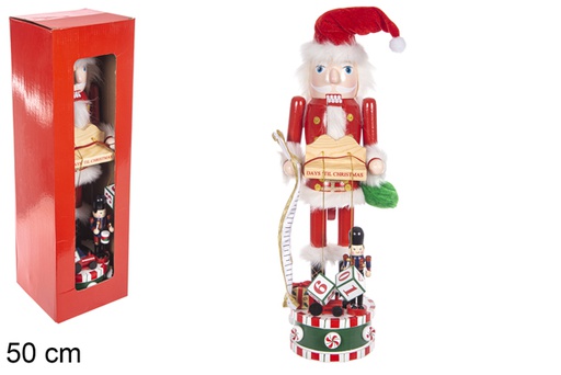 [114943] Christmas decorated wooden nutcracker 50 cm