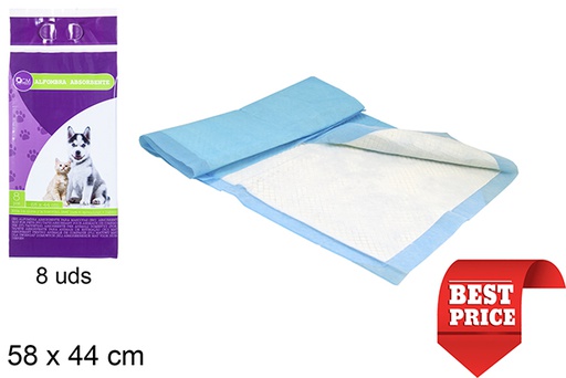 [114998] Pack 8 units pet absorbent mat bag 58x44 cm