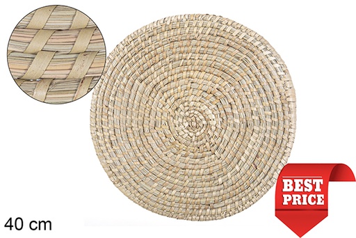 [115005] Palm sewn seagrass trivet 40 cm