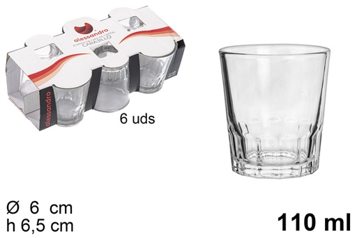 [115026] Pack 6 vaso cristal cafe carajillo 110 ml