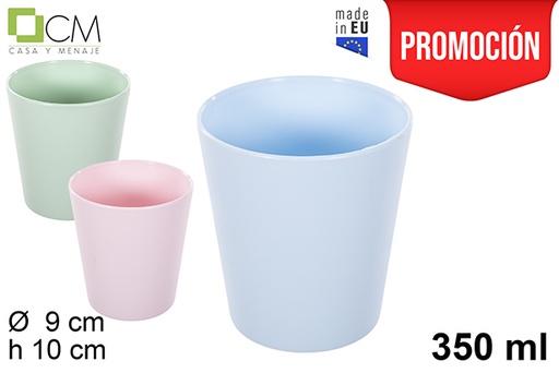 [115064] Reusable plastic cup pastel colors 350 ml